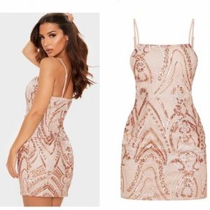 Pink/ Nude sequin dress